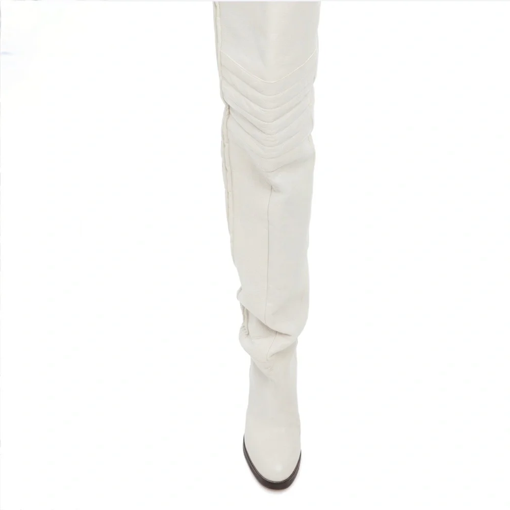 Isabel Marant Laelle Over-The-Knee White Boots Sz 40 ( IT39 / US9  ) New